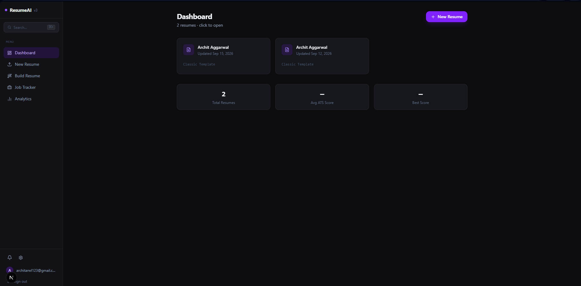 ResumeAI screenshot